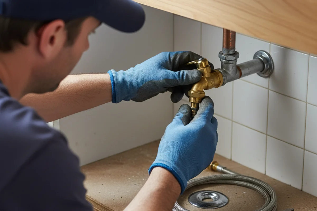 Shutoff valve and fitting work during Faucet and Fixture Repair in Dennison